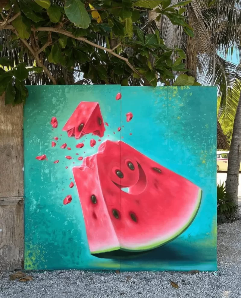 ציור קיר אבטיח מג'יק בן